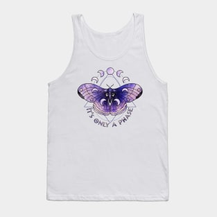 It's just a phase witchy moth design with moon phases Tank Top
